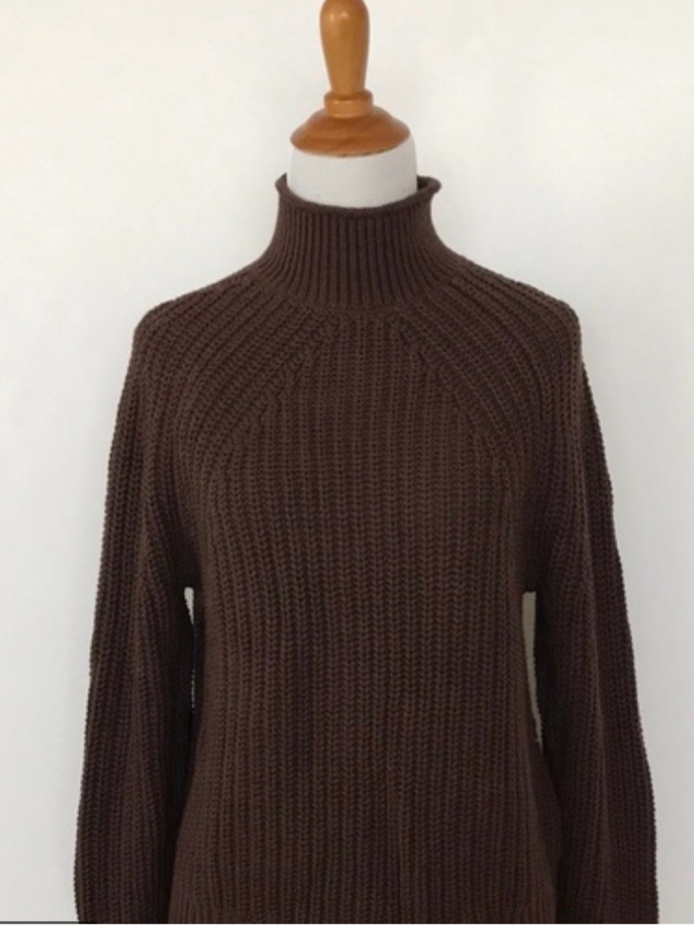 J.Crew Chunky Cotton Knit Mock Neck Sweater